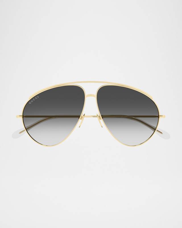 Fashion Show 60mm Metal Aviator Sunglasses